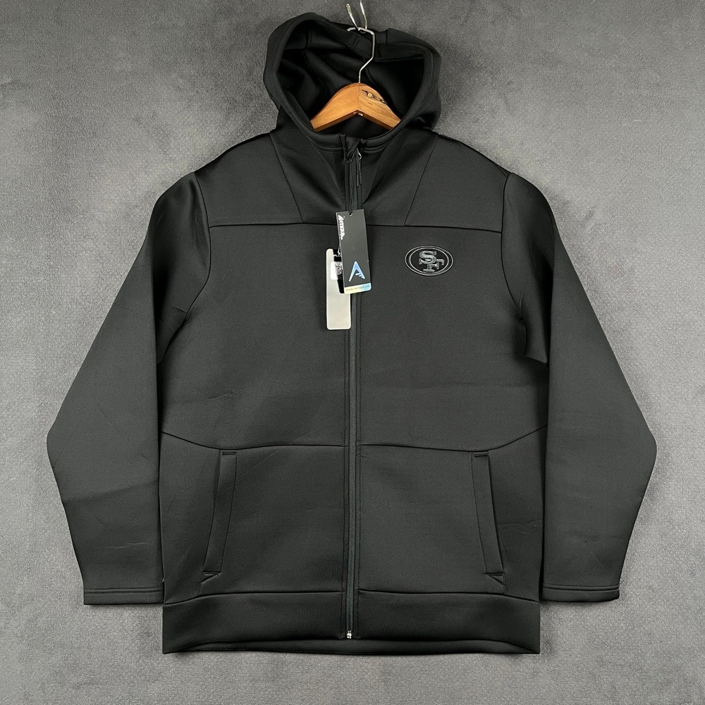 San Francisco 49ers Antigua Hoodie Mens XL Black Protect Full Zip NFL 104628 NEW
